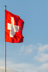 Switzerland national flag. Swiss Confederation, CH