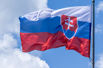 Slovak national flag. Slovak Republic. SK