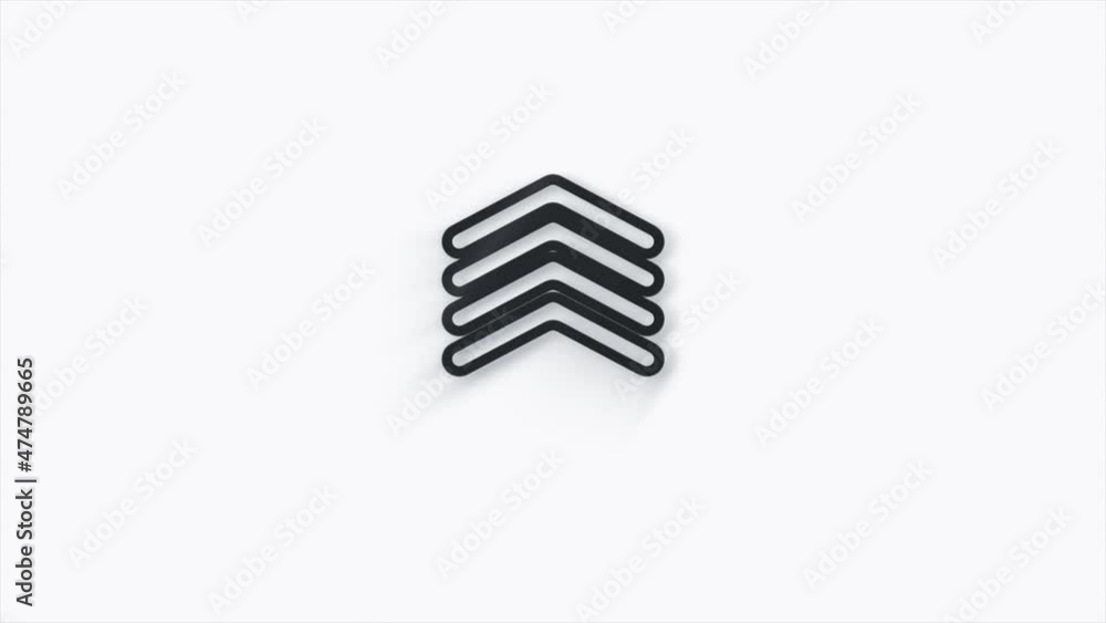 Poster Line Swipe up animation button. Application and social network icons, swipe up for advertising. Social media scroll arrows. 4K video animation with alpha channel