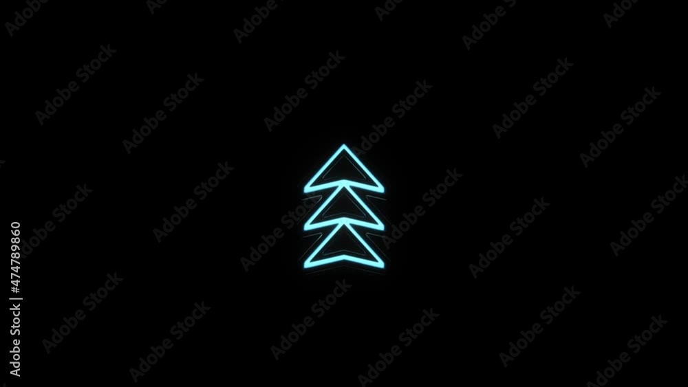 Aufkleber Swipe up neon icon. Scroll arrow up drag button up social media interface action icon. Motion graphic. Swipe up animation footage.