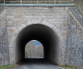 Bricked railway subway on the B281
