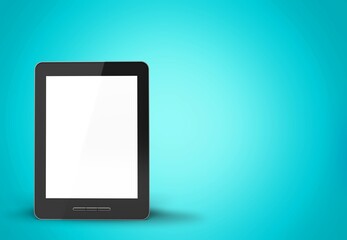 Modern smartphone with a blank screen on background. Social media.