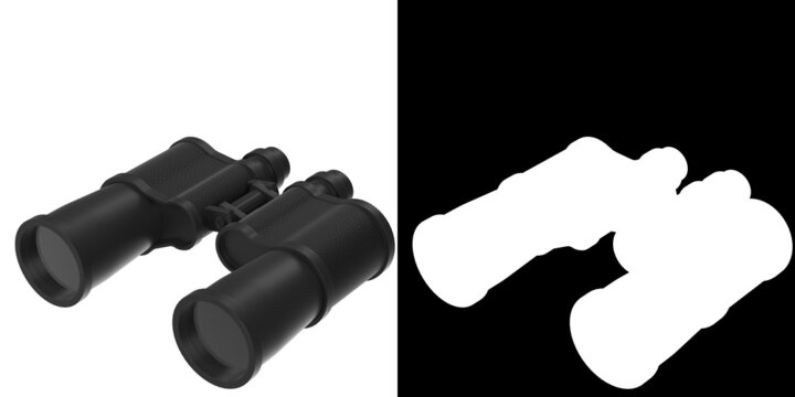 3D Rendering Illustration Of A Binoculars