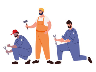 set of repair men