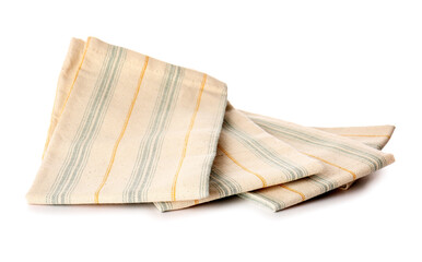 Cloth napkins on white background