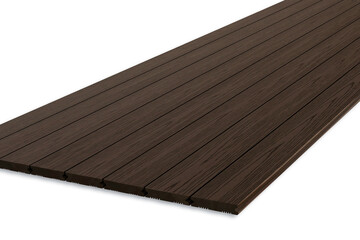 Exterior wooden decking or flooring on the terrace, Wood parquet flooring. exterior wooden decking or flooring isolated on white background