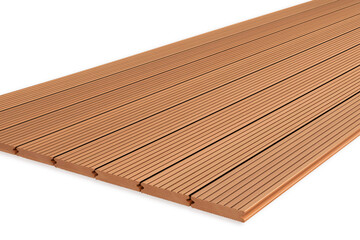 Exterior wooden decking or flooring on the terrace, Wood parquet flooring. exterior wooden decking or flooring isolated on white background