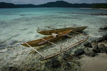 Dugout Canoes  Papua New Guinea - obrazy, fototapety, plakaty