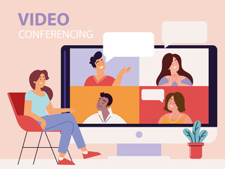 woman doing a video