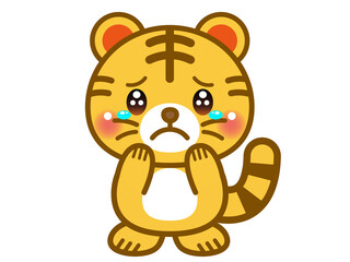 ピエンするトラのイラスト素材＿ベクター