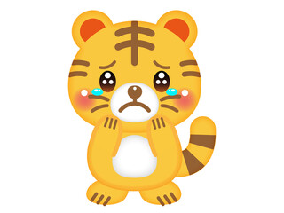 ピエンするトラのイラスト素材2＿ベクター