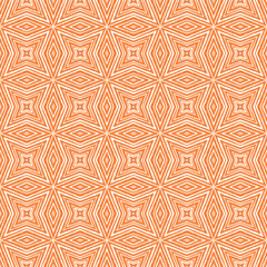 Mosaic seamless pattern. Orange symmetrical