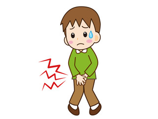 性病に感染した疑いのある男性のイラスト