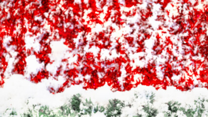 Blurred abstract red Green creative christmas background. Decorative abstract Effects