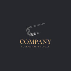 fork hoe logo suitable for agricultural company or related