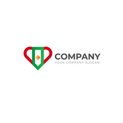 heart defense logo suitable for health or related companies