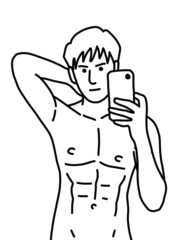 black and white of man cartoon for coloring