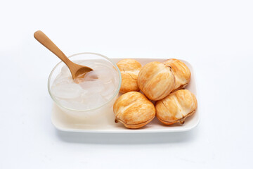 Toddy palm on white background.