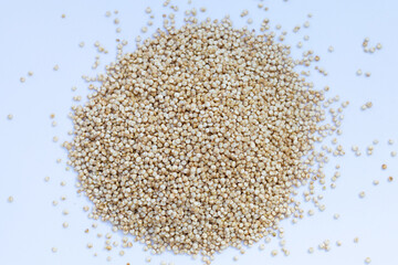 Organic Quinoa on white background.