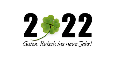 Fototapeta 2022 Kalligrafie - Zahl mit Kleeblatt obraz