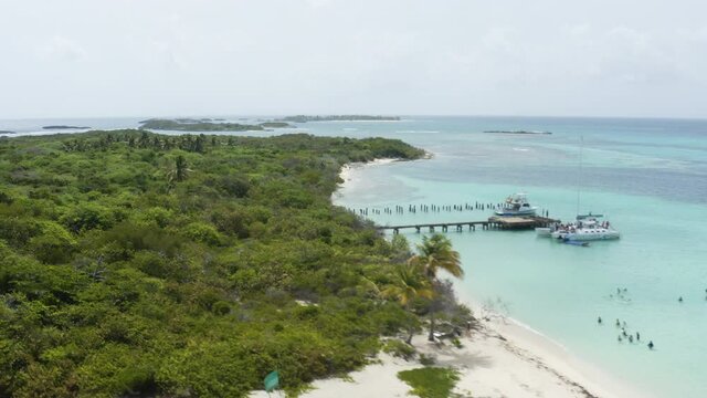 Cayo Icacos Tropical Beach Paradise in Puerto Rico - Aerial