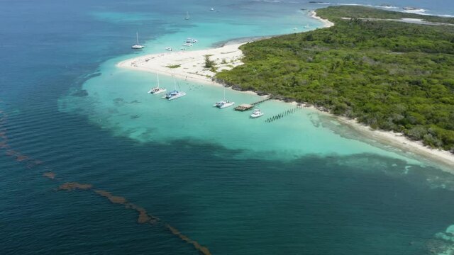 Cayo Icacos Island, a Tropical Puerto Rico Tourist Paradise - Aerial