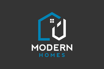 Logo design of V in vector for construction, home, real estate, building, property. Minimal awesome trendy professional logo design template.