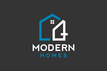 Logo design of Q in vector for construction, home, real estate, building, property. Minimal awesome trendy professional logo design template.