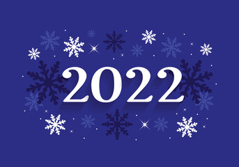  Happy New Year 2022 card with christmas festive elements.