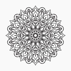 Hand drawn mandala. decoration in ethnic oriental  doodle ornament