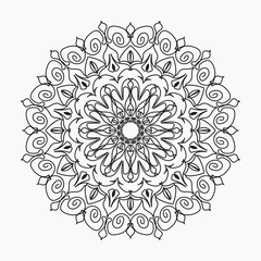 Hand drawn mandala. decoration in ethnic oriental  doodle ornament