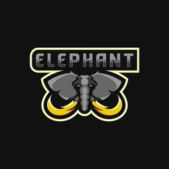 elephant mascot logo design