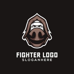 fighter mascot logo design