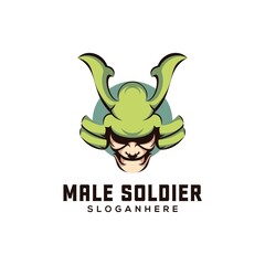 male soldier logo design