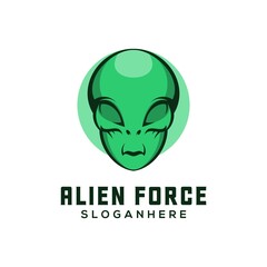 alien mascot logo design