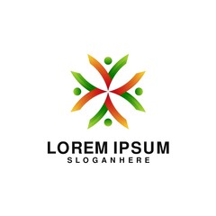 abstract colorful logo