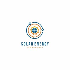 solar energy logo design modern concept. sun power logo design icon template
