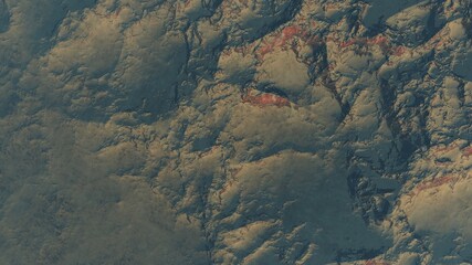 Fototapeta premium abstract cosmic texture, beautiful alien planet in far space, detailed planet surface, abstract aerial view, abstract texture, science fiction, cosmic landscape