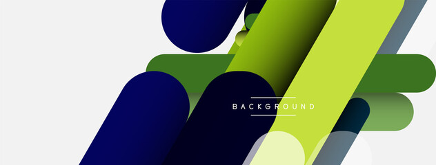 Overlapping round shapes and lines background. Vector illustration for wallpaper banner background or landing page