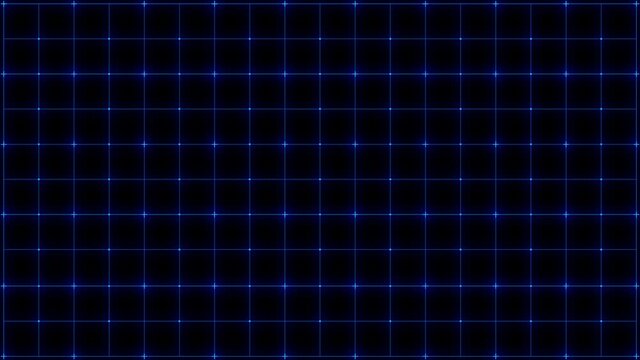 スタイリッシュなグリッドの背景。青ver。デジタル、サイバーのイメージに適した動画素材。