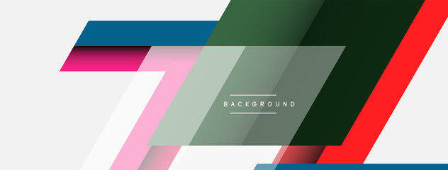 Vector background. Abstract overlapping color lines design with shadow effects. Illustration for wallpaper banner background or landing page