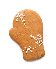 Tasty gingerbread cookie isolated on white background