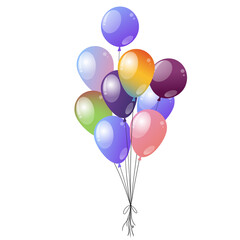 colorful balloons vector for a holiday or celebration
