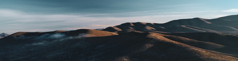 Utah mountains with mist
