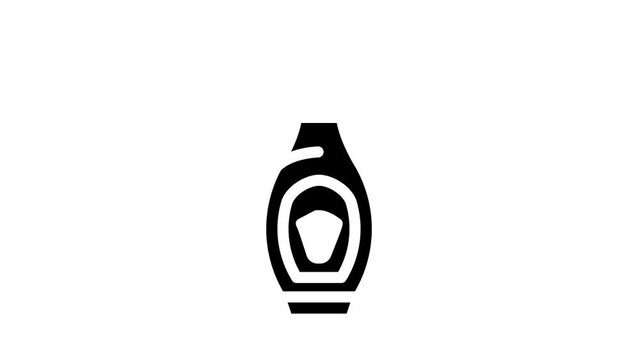 corn syrup food additives animated glyph icon corn syrup food additives sign. isolated on white background