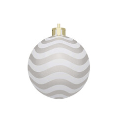 3D rendering christmas ball on white background
