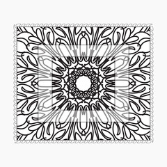 Hand drawn frame with mandala. decoration in ethnic oriental doodle or