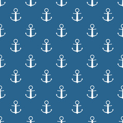 Seamless pattern with anchors vector illustration.