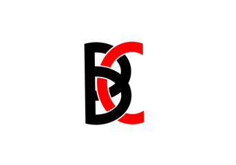 Bc cb c b initial letter logo