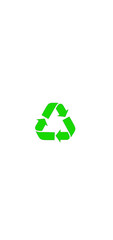 Recycle symbol green colour logo with white background
